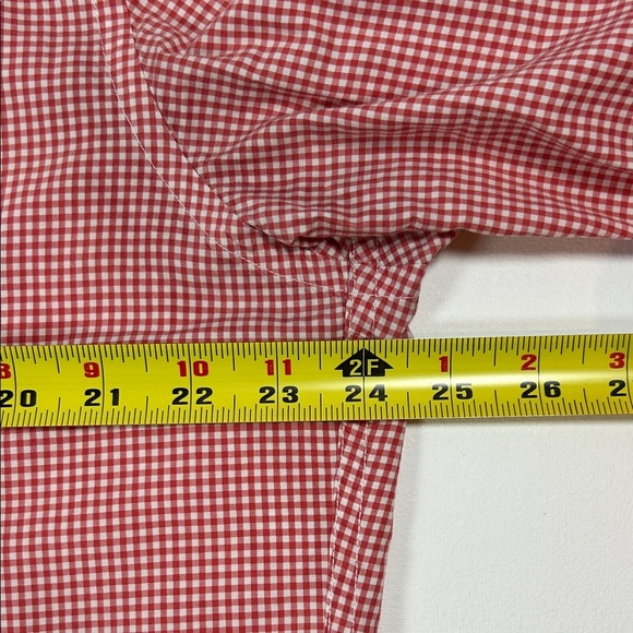 UNIGLO Button Down Red Shirt Men’s XL Plaid Gingham Checks Long Sleeve - Picture 9 of 12
